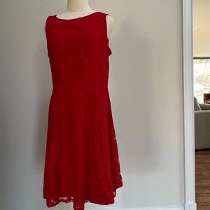 Red Lace Dress by Apt. 9 Size 16 Sleeveless